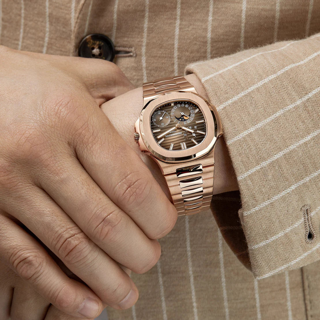 Patek Philippe Nautilus  Moon Phases Rose Gold