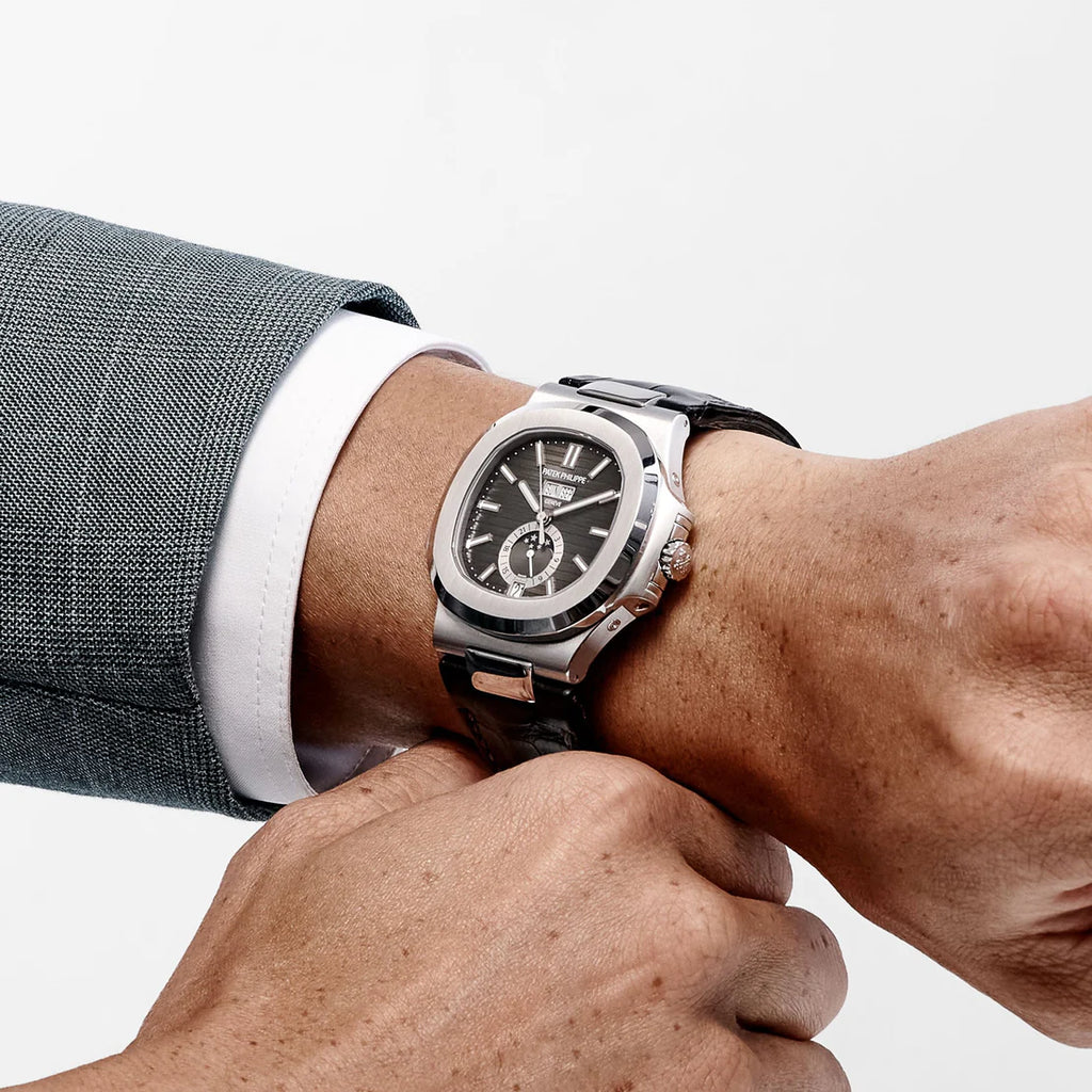 Patek Philippe Nautilus  Annual Calendar Moon Phases Stainless Steel Black Dial (2025)