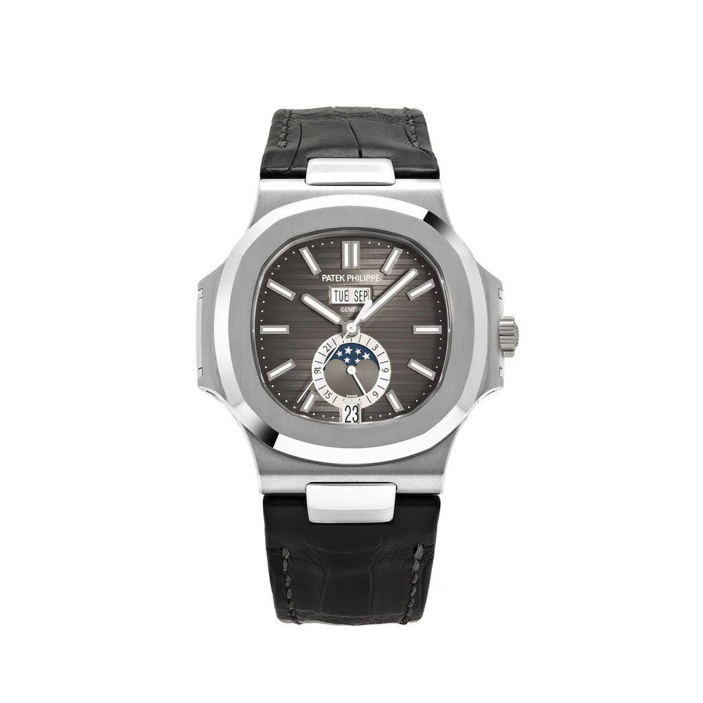 Patek Philippe Nautilus  Annual Calendar Moon Phases Stainless Steel Black Dial (2025)