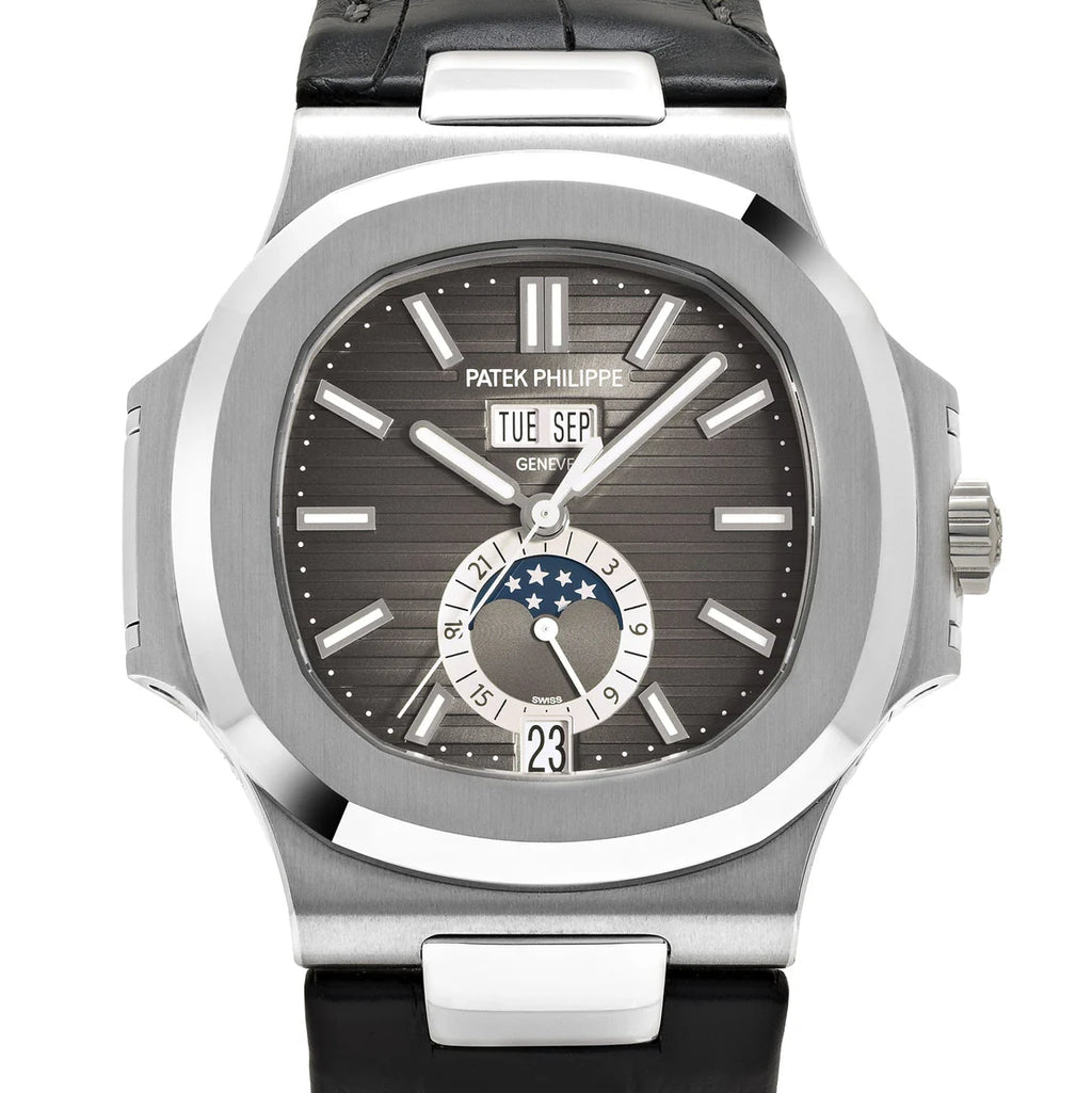 Patek Philippe Nautilus  Annual Calendar Moon Phases Stainless Steel Black Dial (2025)