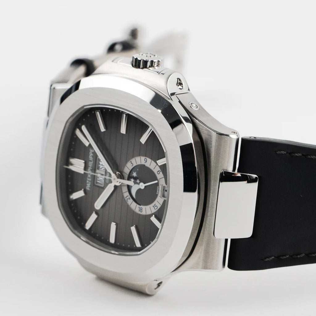 Patek Philippe Nautilus  Annual Calendar Moon Phases Stainless Steel Black Dial (2025)