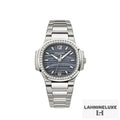 Patek Philippe Nautilus ’Ladies’ Stainless Steel Blue Mother Of Pearl Dial Diamond Bezel