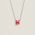 COLLIER PENDENTIF HERMES ROUGE WHITE GOLD