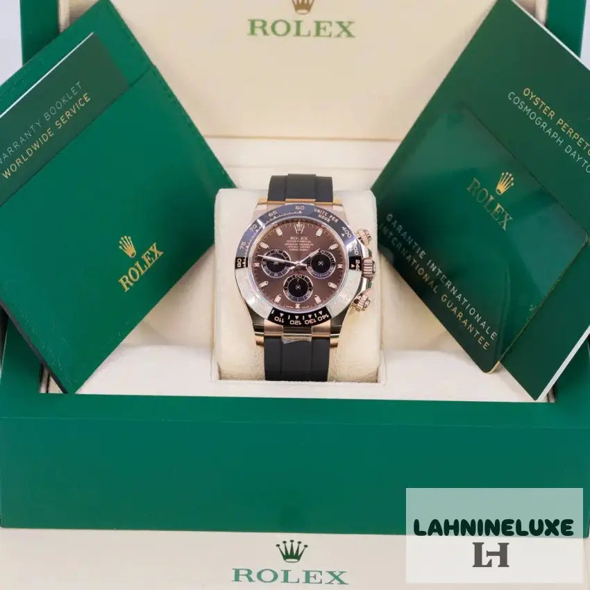 Rolex Cosmograph Daytona Chocolate Index Oysterflex Everose Gold