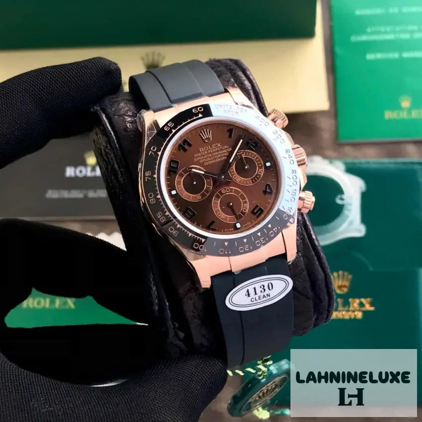 Rolex Cosmograph Daytona Chocolate Index Oysterflex Everose Gold