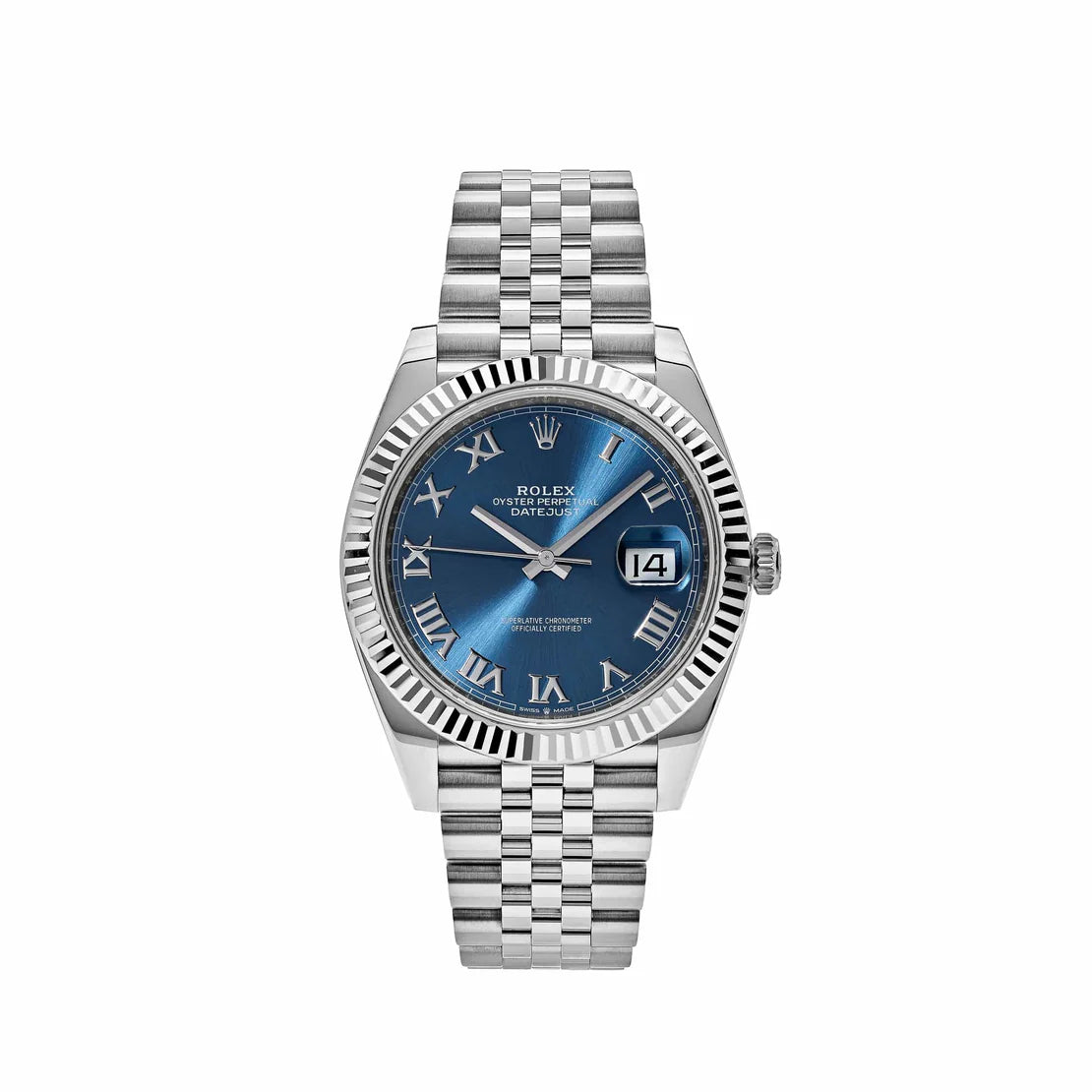 Date Just 41 Blue Roman Numeral Dial