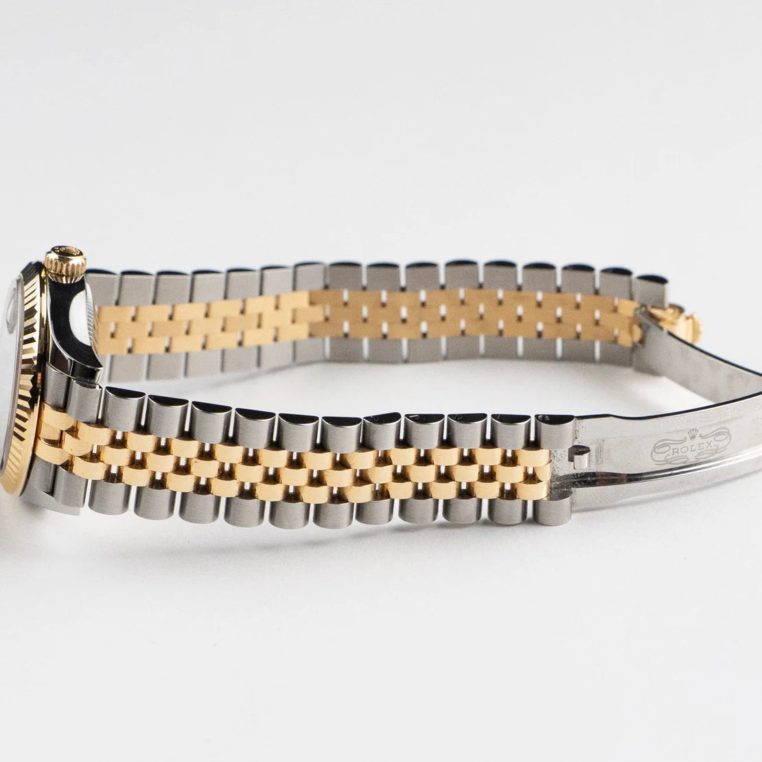 Datejust 'Ladies' Stainless Steel Yellow Gold Dark Grey Diamond Dial Jubilee