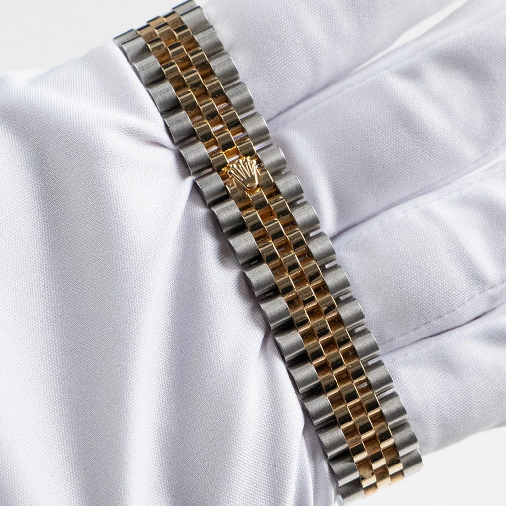 Datejust 'Ladies' Stainless Steel Yellow Gold Dark Grey Diamond Dial Jubilee