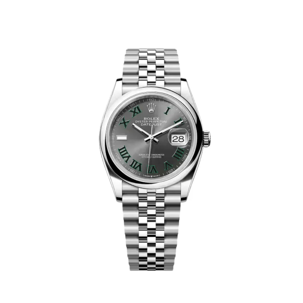 Datejust 36 126200 Stainless Steel 'Wimbledon' Slate Dial Jubilee