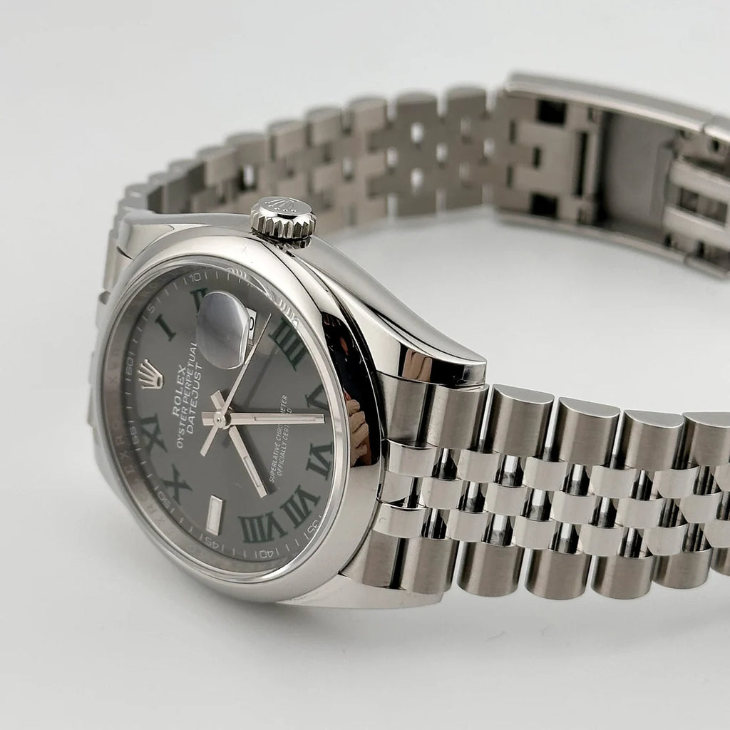 Datejust 36 126200 Stainless Steel 'Wimbledon' Slate Dial Jubilee