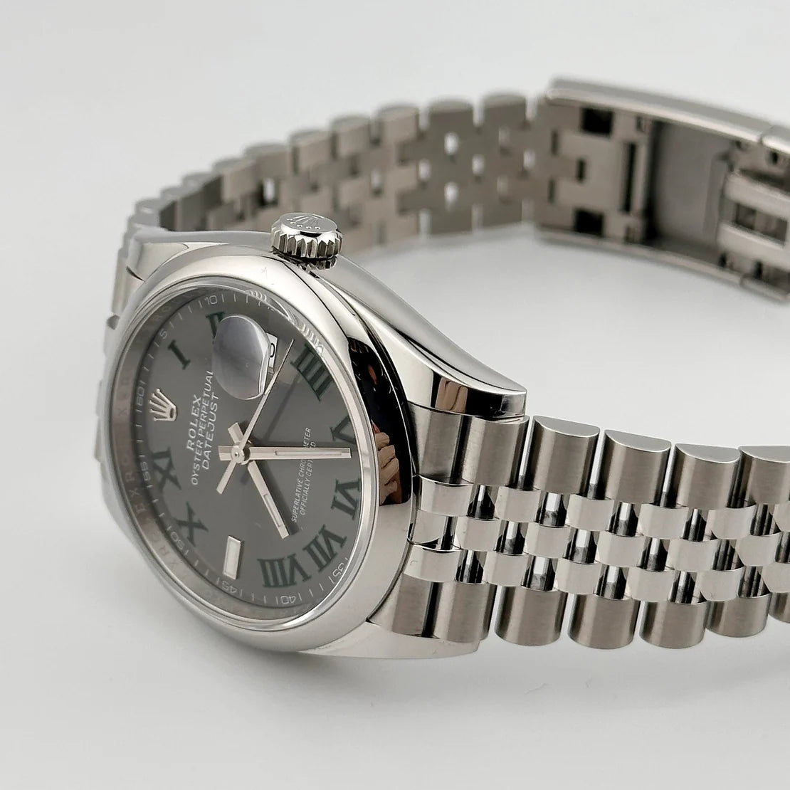 Datejust 36 126200 Stainless Steel 'Wimbledon' Slate Dial Jubilee
