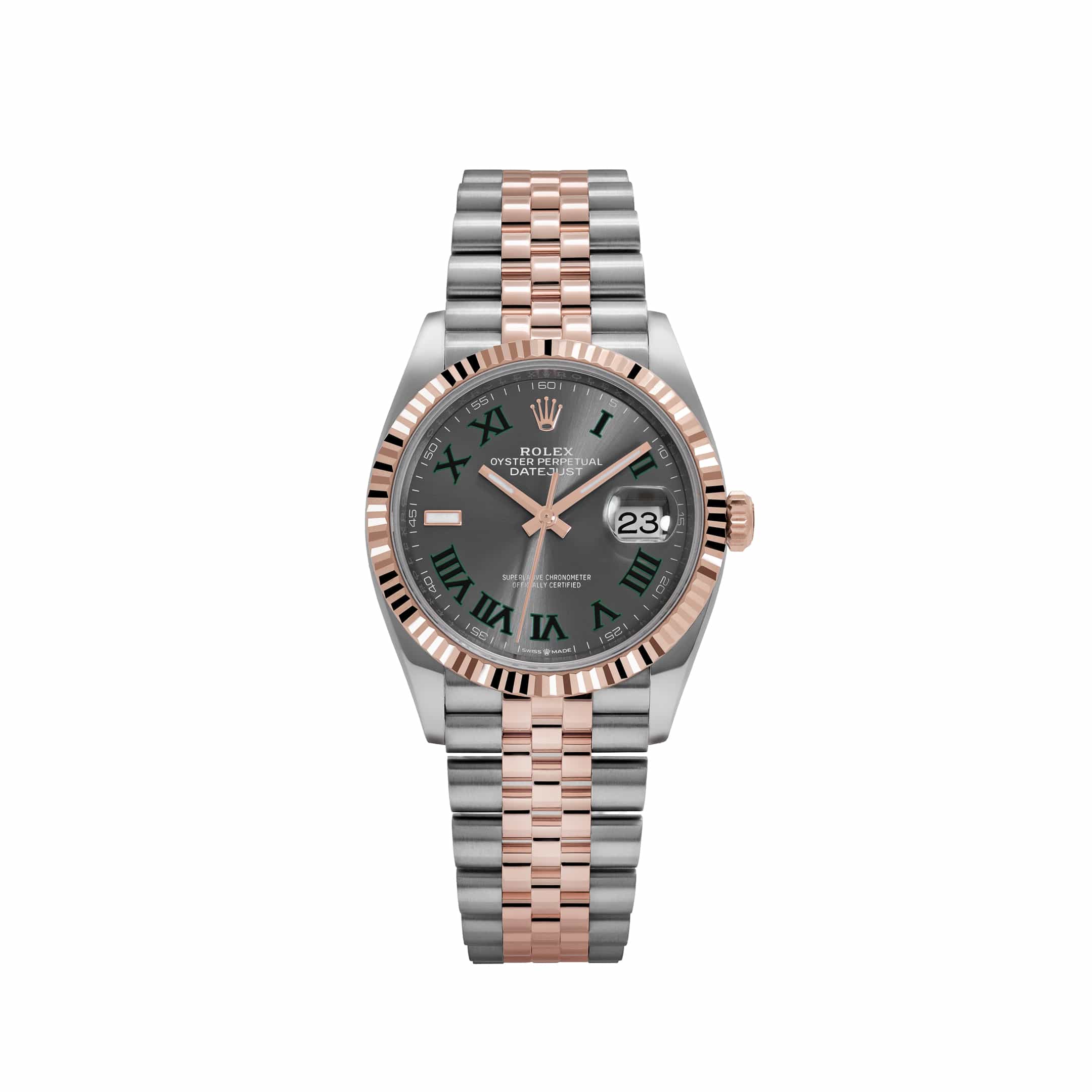 Date-just Roman Jubilee 41mm Steel and Everose Gold