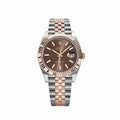 Datejust  Stainless Steel Rose Gold Chocolate Dial Jubilee
