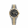 Datejust Stainless Steel Yellow Gold Black Dial Jubilee