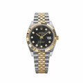 Datejust 41 126333 Stainless Steel Yellow Gold Black Diamond Dial Jubilee