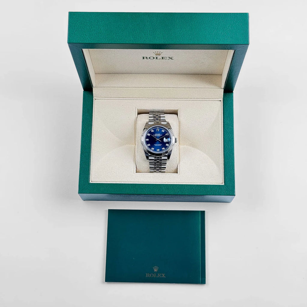 Datejust  Stainless Steel Blue Diamond Dial Jubilee