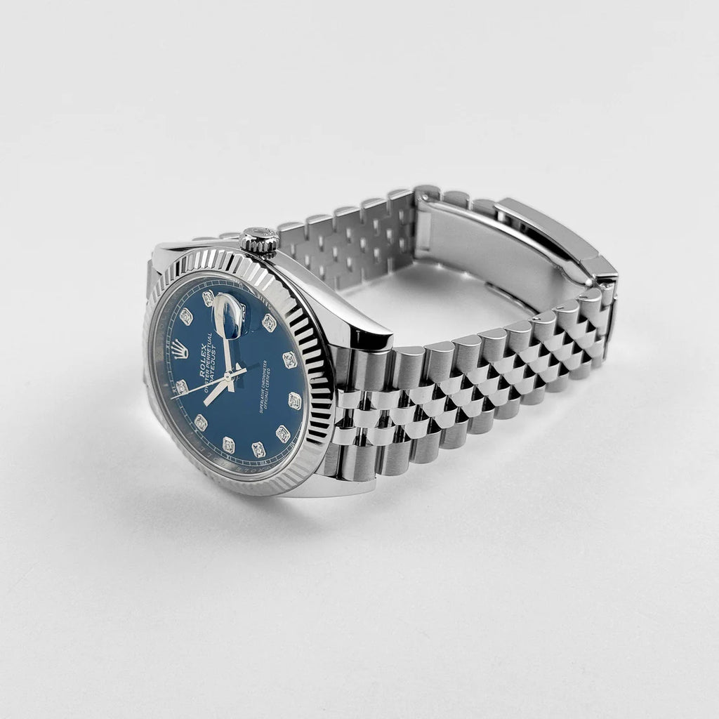 Datejust  Stainless Steel Blue Diamond Dial Jubilee