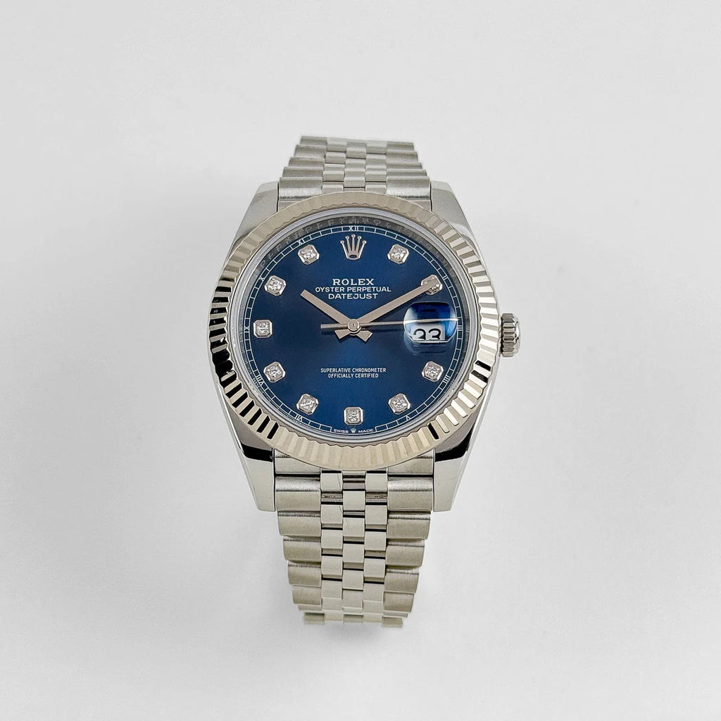 Datejust  Stainless Steel Blue Diamond Dial Jubilee