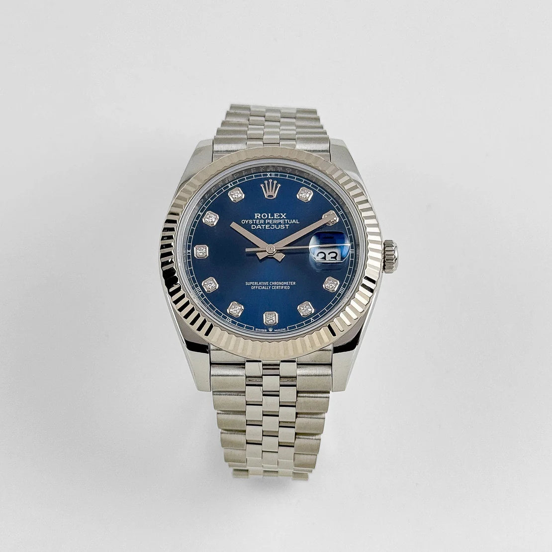 Datejust  Stainless Steel Blue Diamond Dial Jubilee