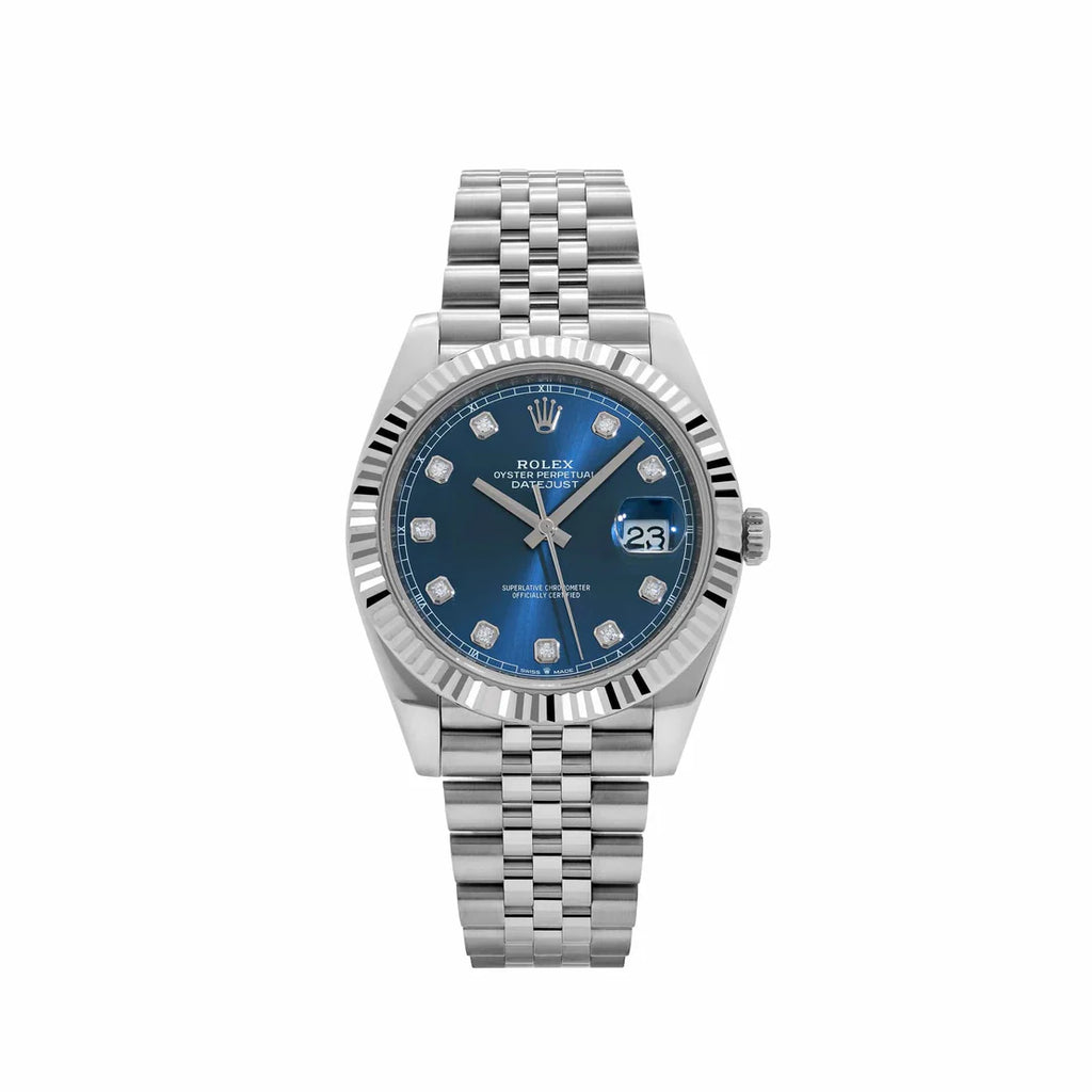 Datejust  Stainless Steel Blue Diamond Dial Jubilee