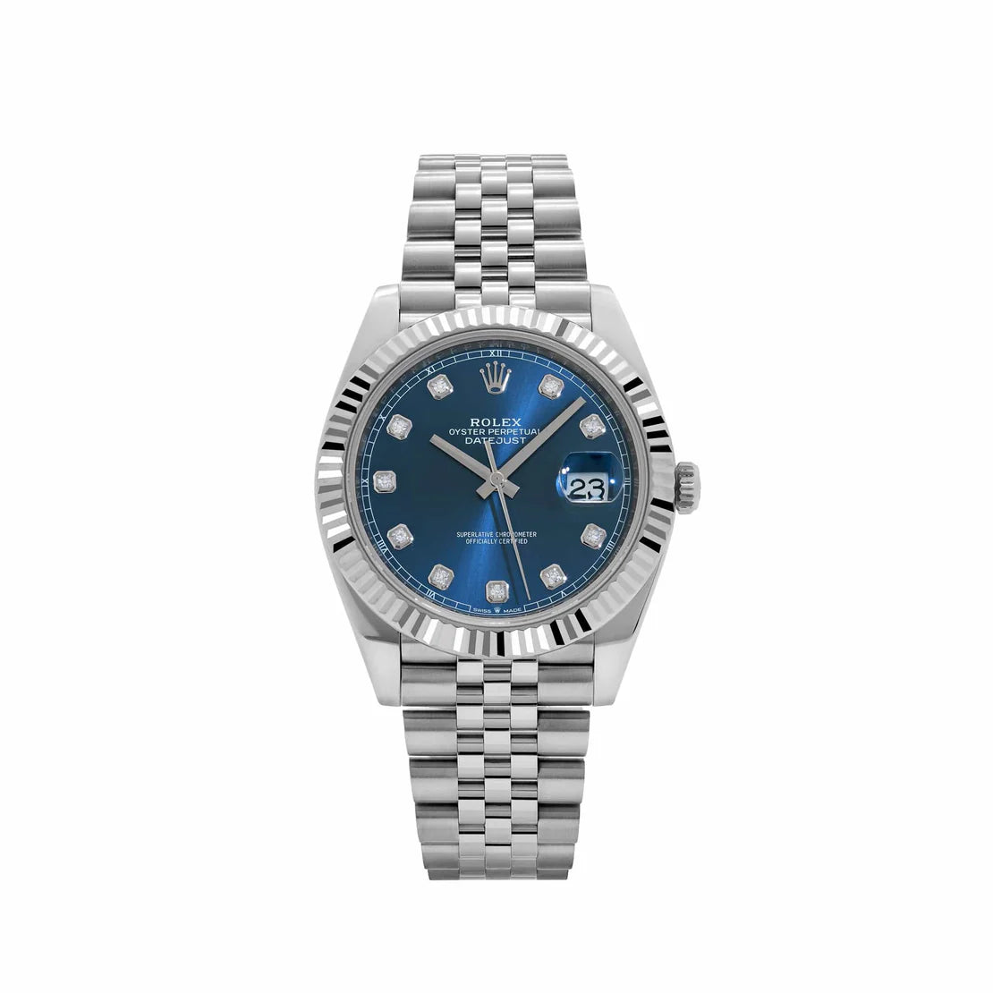 Datejust  Stainless Steel Blue Diamond Dial Jubilee