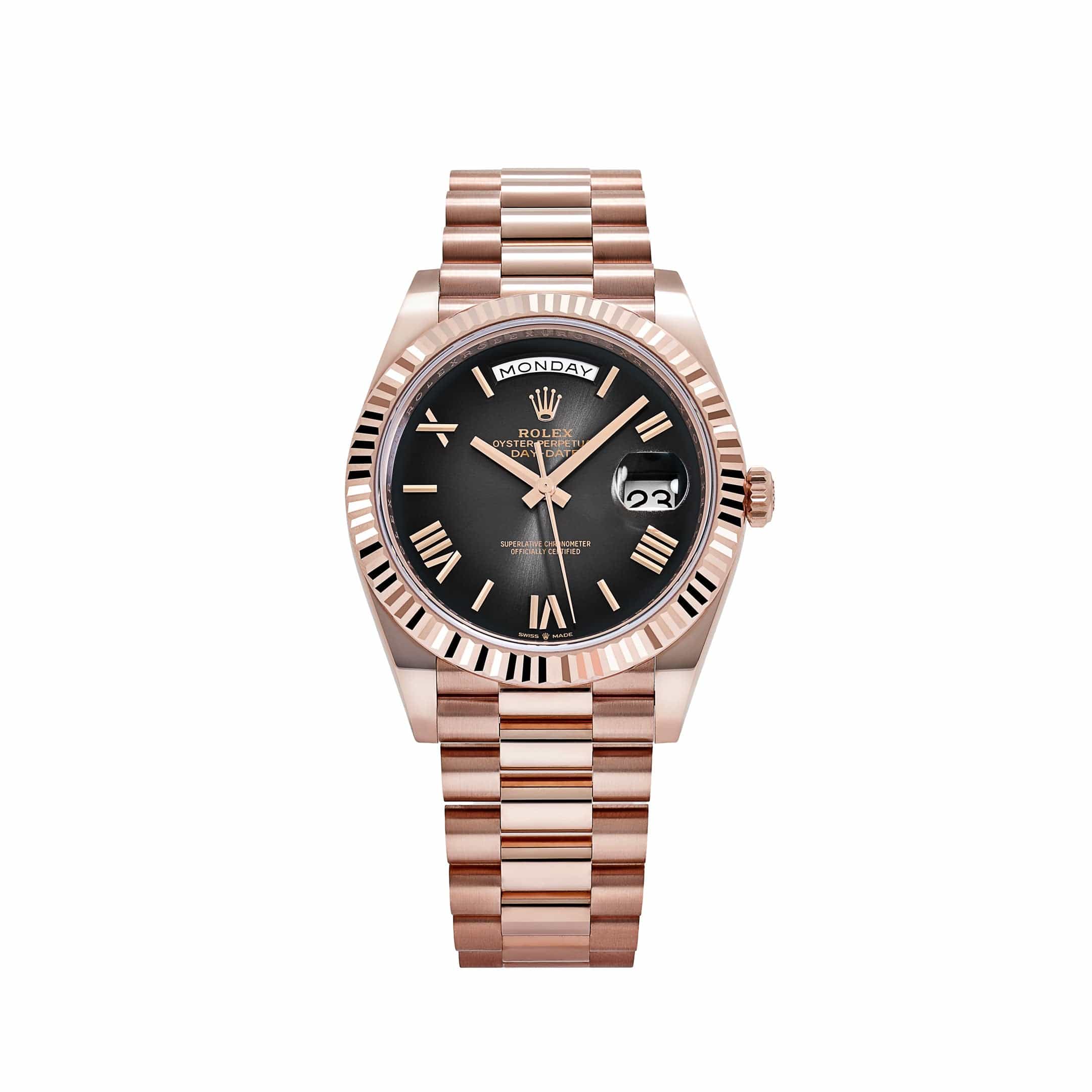 Day Date 2024 Rosegold Black Dial  ETA Automatic