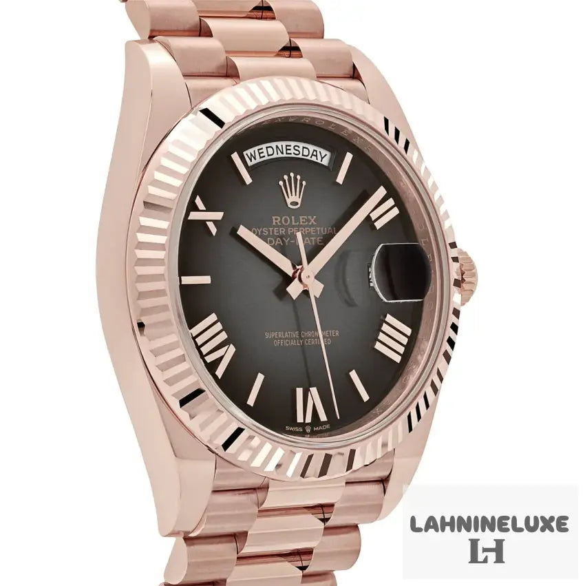 Rolex Day-Date Rose Gold Slate Ombre Dial