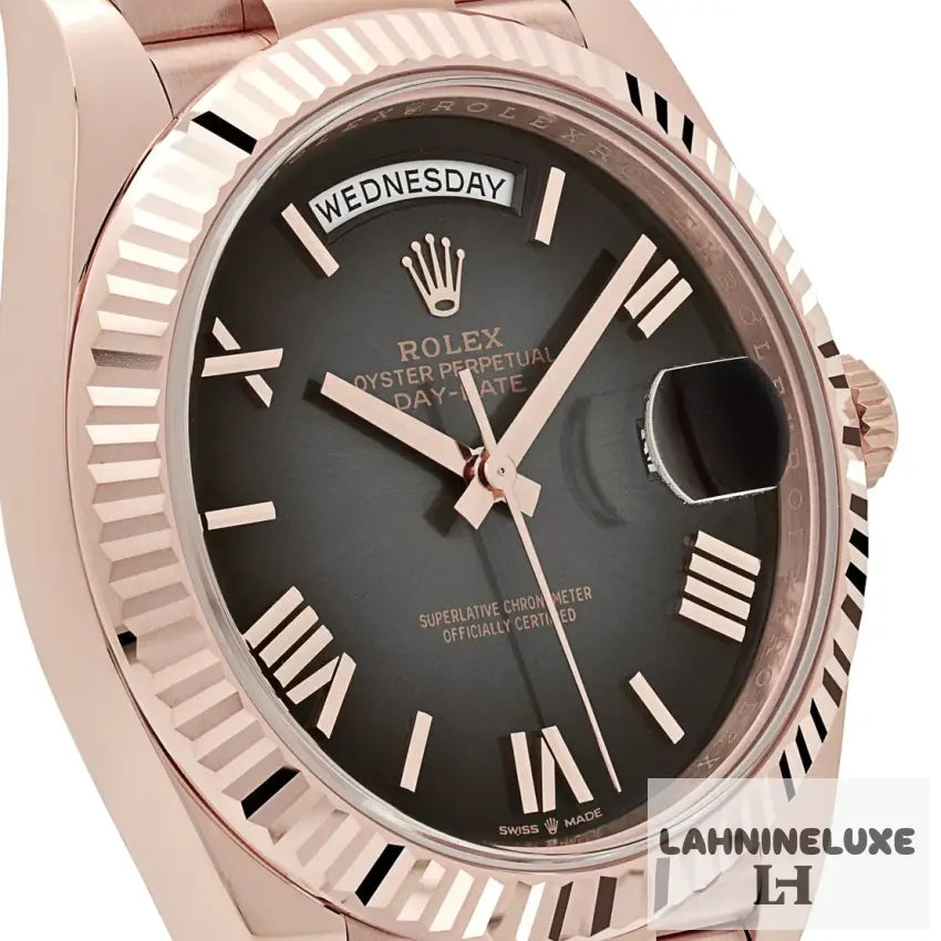Rolex Day-Date Rose Gold Slate Ombre Dial