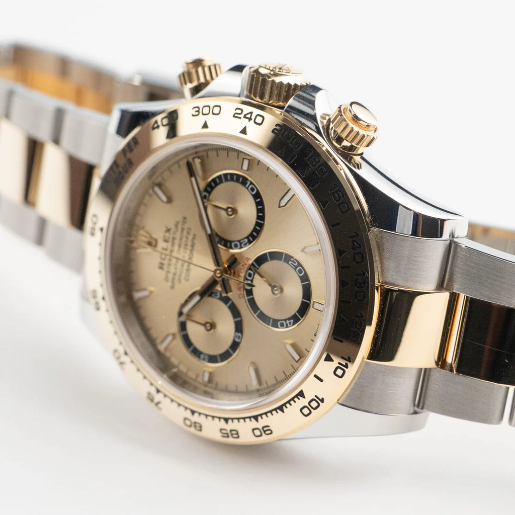 Daytona Yellow Gold Stainless Steel Champagne Dial