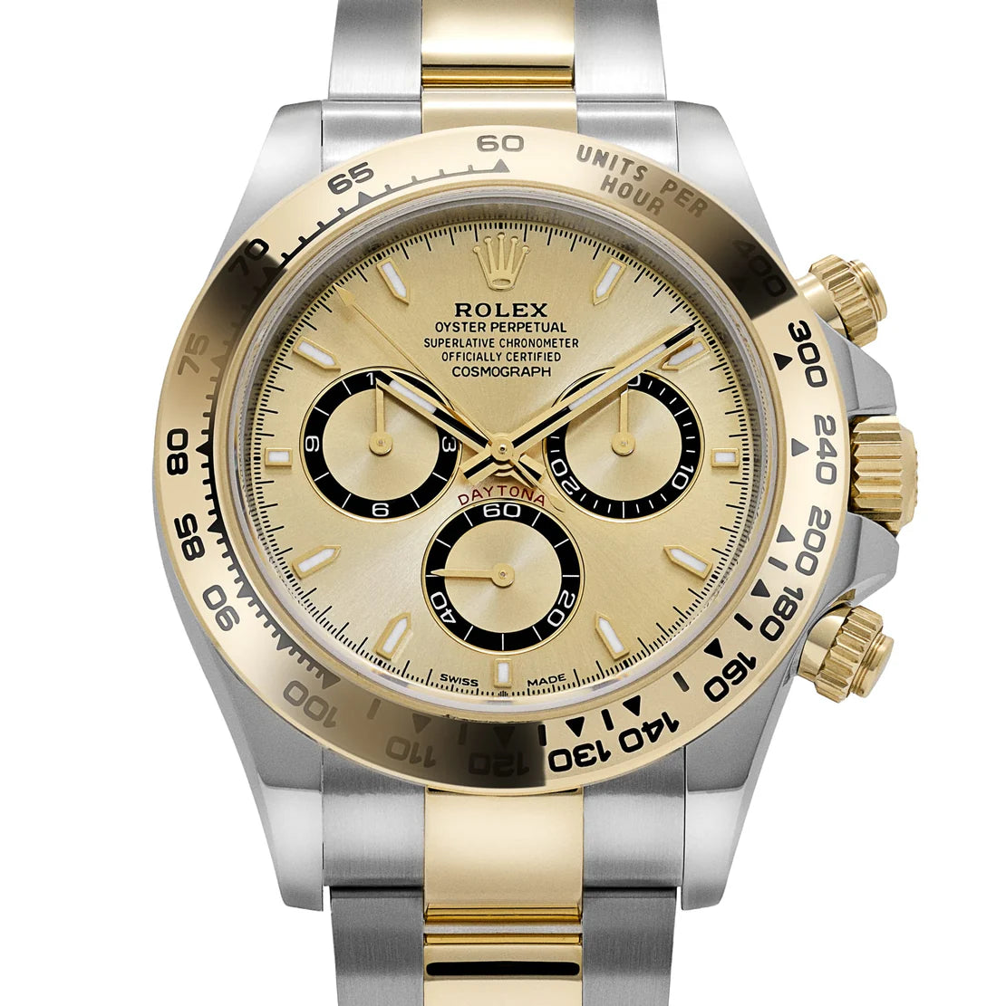 Daytona Yellow Gold Stainless Steel Champagne Dial