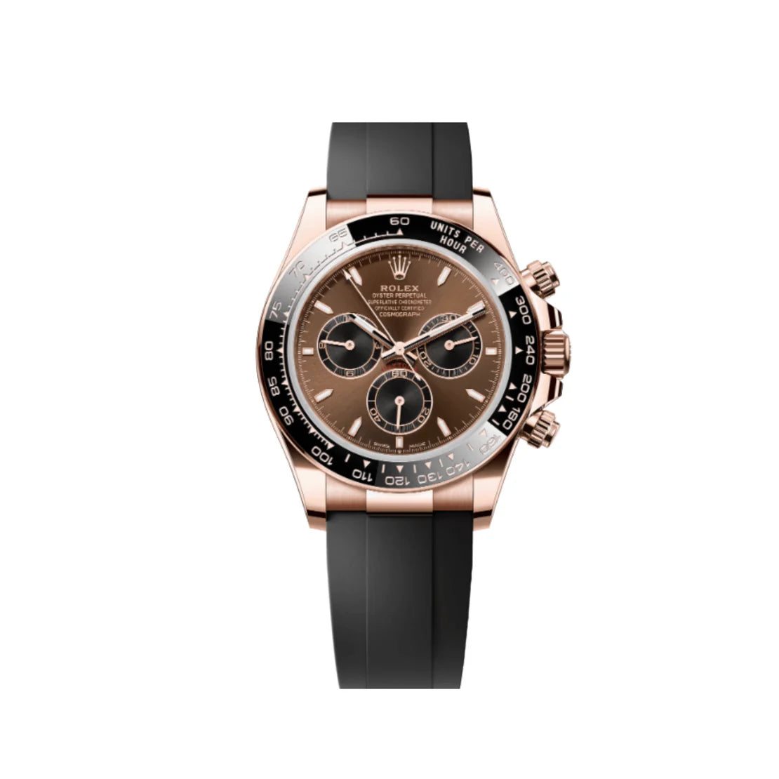 Daytona 116515LN Rose Gold Bright Chocolate Dial Oysterflex