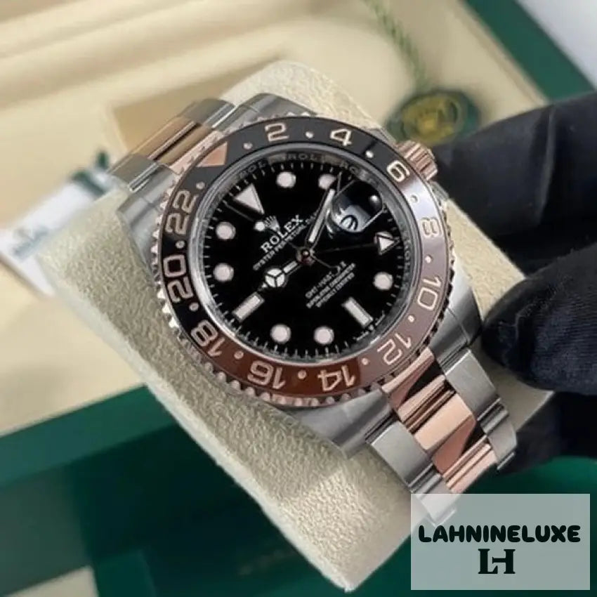 Rolex GMT Master || Two Tone Black Dial Japanese Automatic