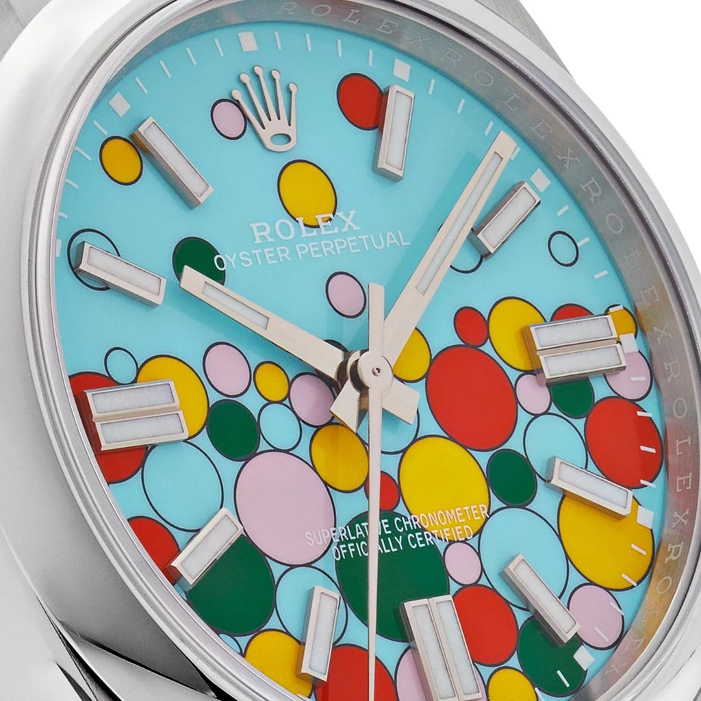 Oyster Perpetual 41 124300 Stainless Steel 'Celebration Motif' Dial