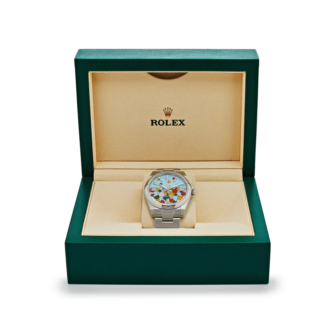 Oyster Perpetual 41 124300 Stainless Steel 'Celebration Motif' Dial