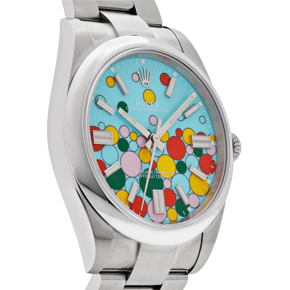 Oyster Perpetual 41 124300 Stainless Steel 'Celebration Motif' Dial