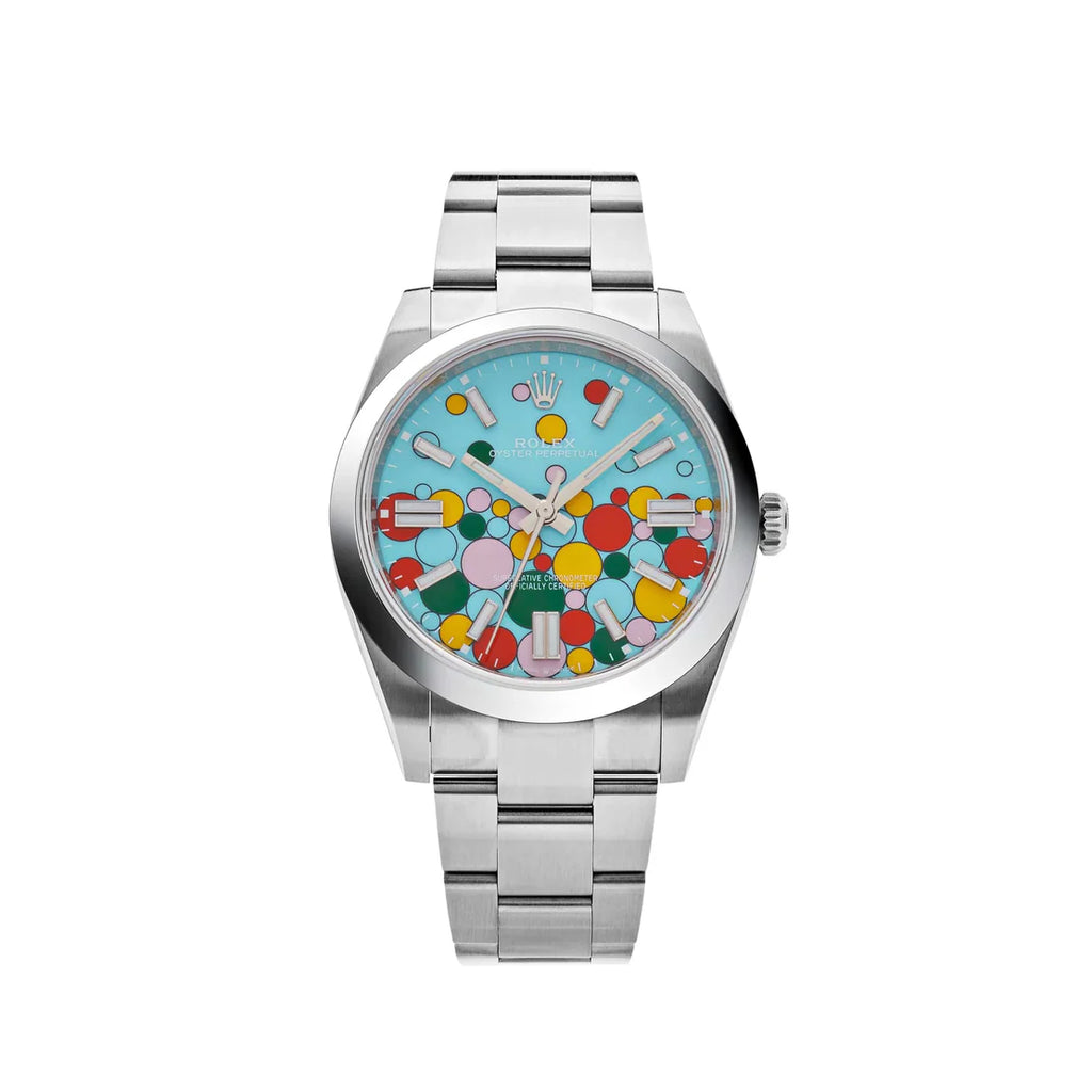 Oyster Perpetual 41 124300 Stainless Steel 'Celebration Motif' Dial