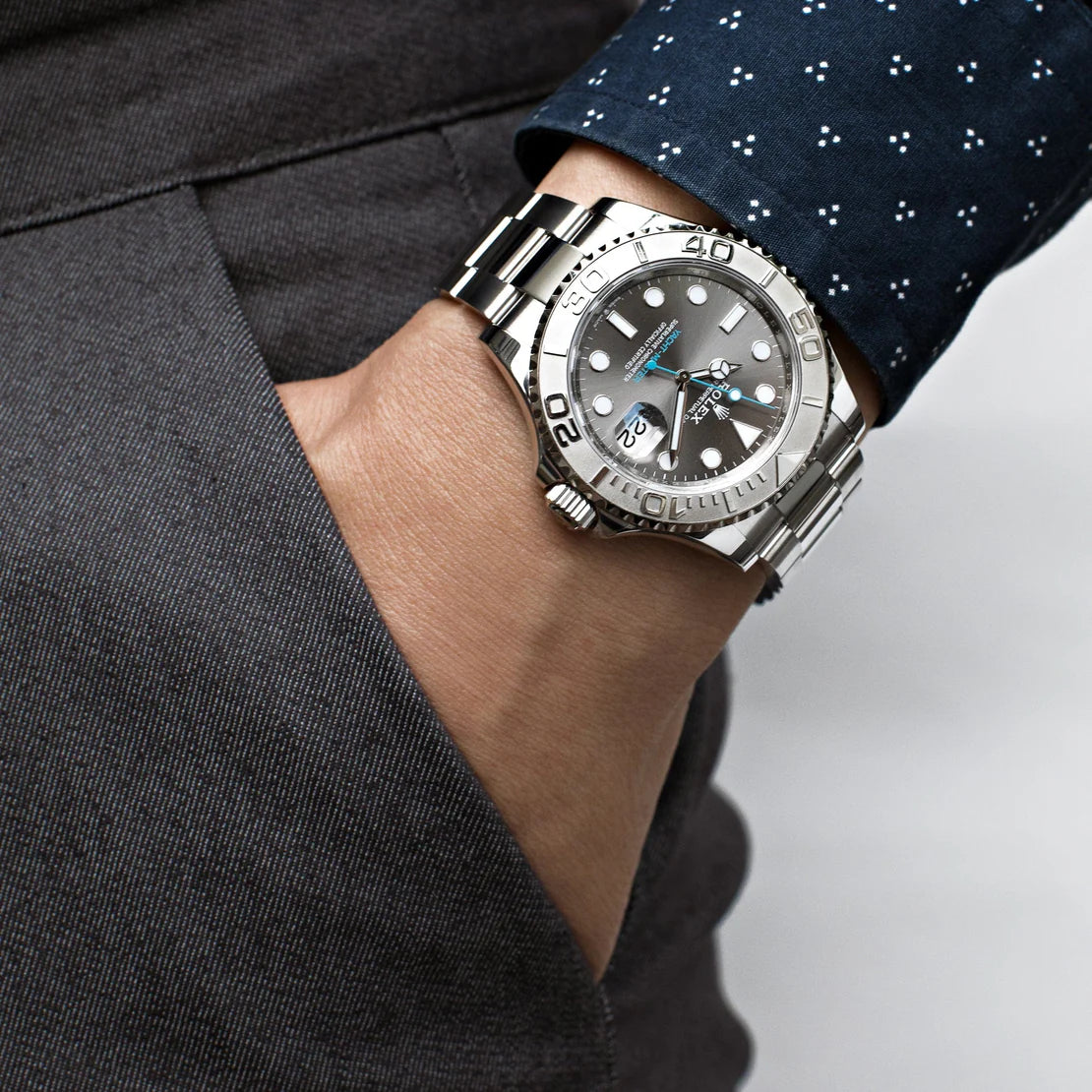 Yacht-Master  Stainless Steel Platinum Rhodium Dial