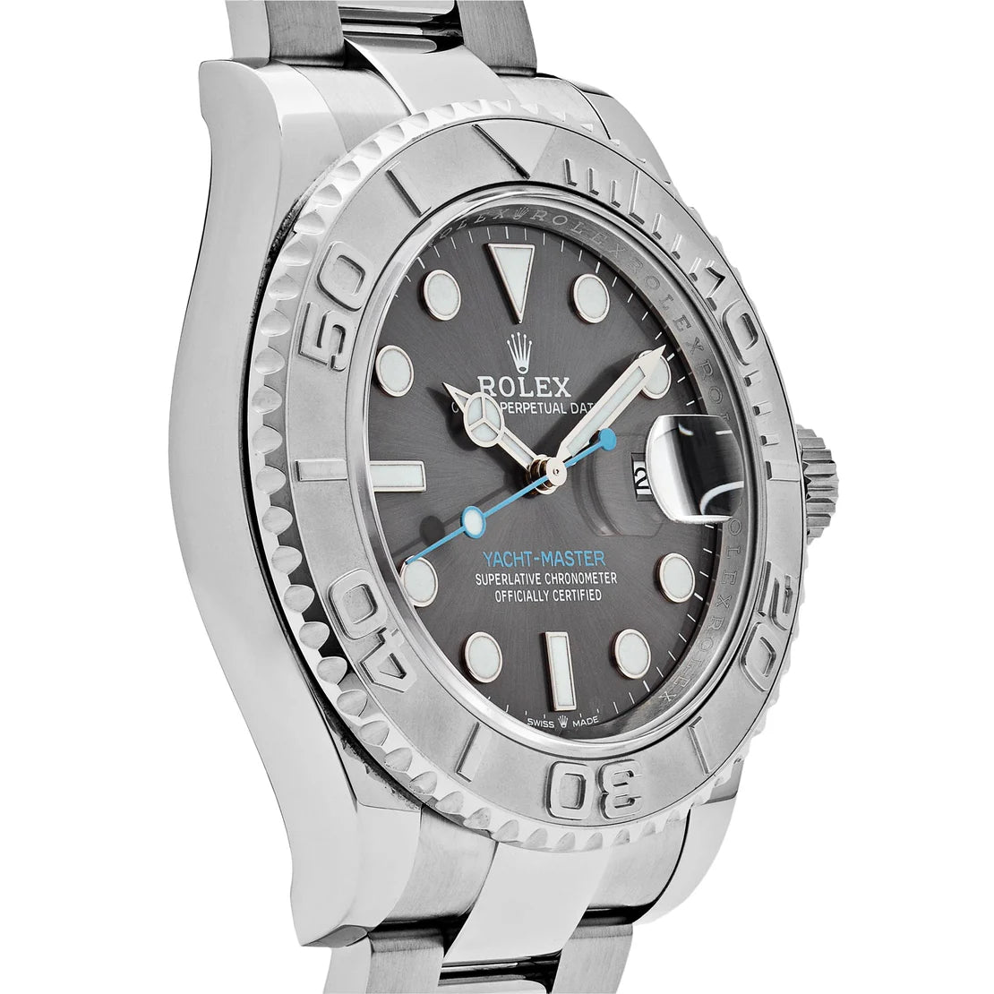 Yacht-Master  Stainless Steel Platinum Rhodium Dial