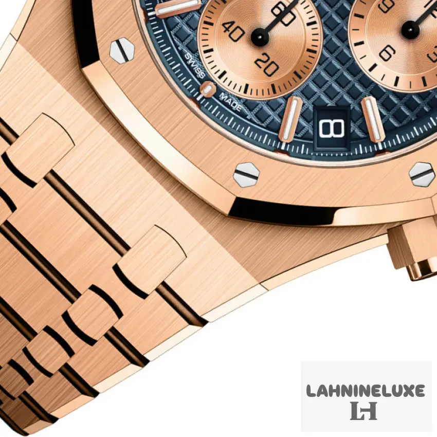 ROYAL OAK CHRONOGRAPHE-ROSE/BLEU