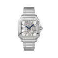 Cartier Santos De Skeleton Stainlees Steel Automatic Mens Watch