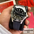 Seamster Black Dial Black Rubber Strap Swiss ETA Movement Automatic Mens Watch
