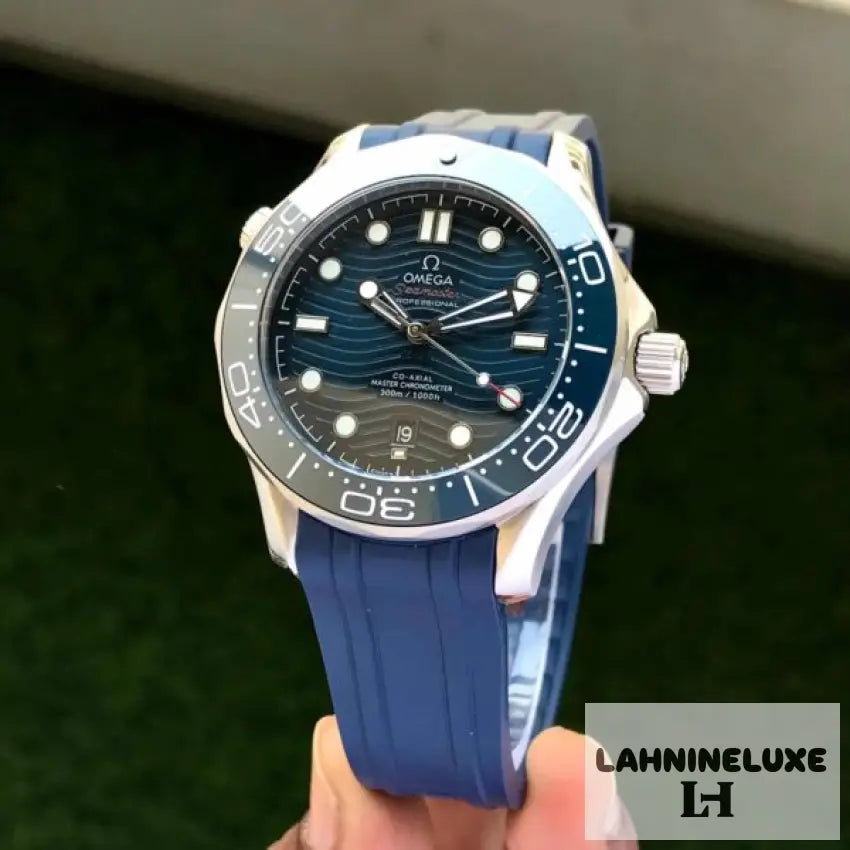 Seamster Co-Axial Japanese Full Blue Automatic Mens Watch