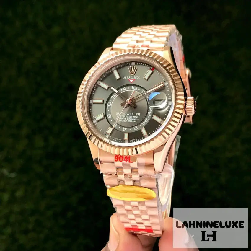 Sky-Dweller Rose Gold Jubilee Bracelet Cadran Gris