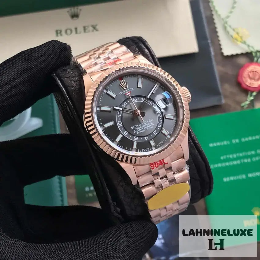 Sky-Dweller Rose Gold Jubilee Bracelet Cadran Gris