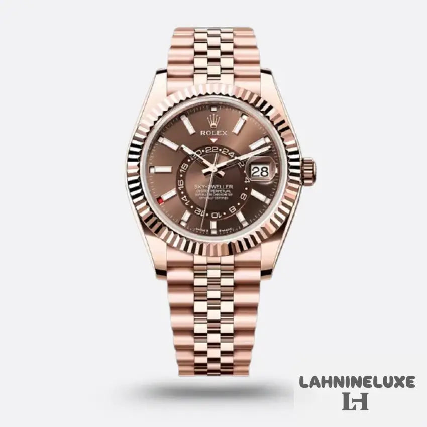 Sky-Dweller Rose Gold Jubilee Bracelet Cadran Marron