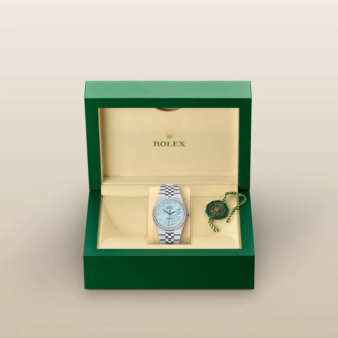 Land-Dweller  Platinum Ice Blue Dial Diamond