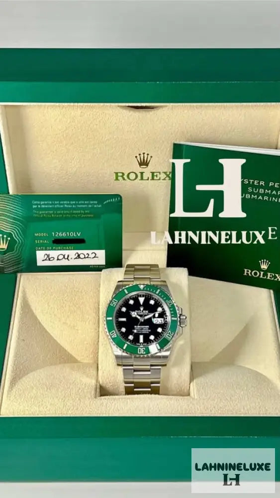 SUBMARINER DATE VERT/NOIR