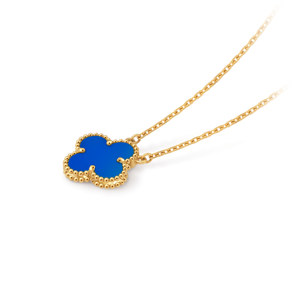 COLLIER PENDENTIF VINATGE ALHAMBRA BLEU CIEL