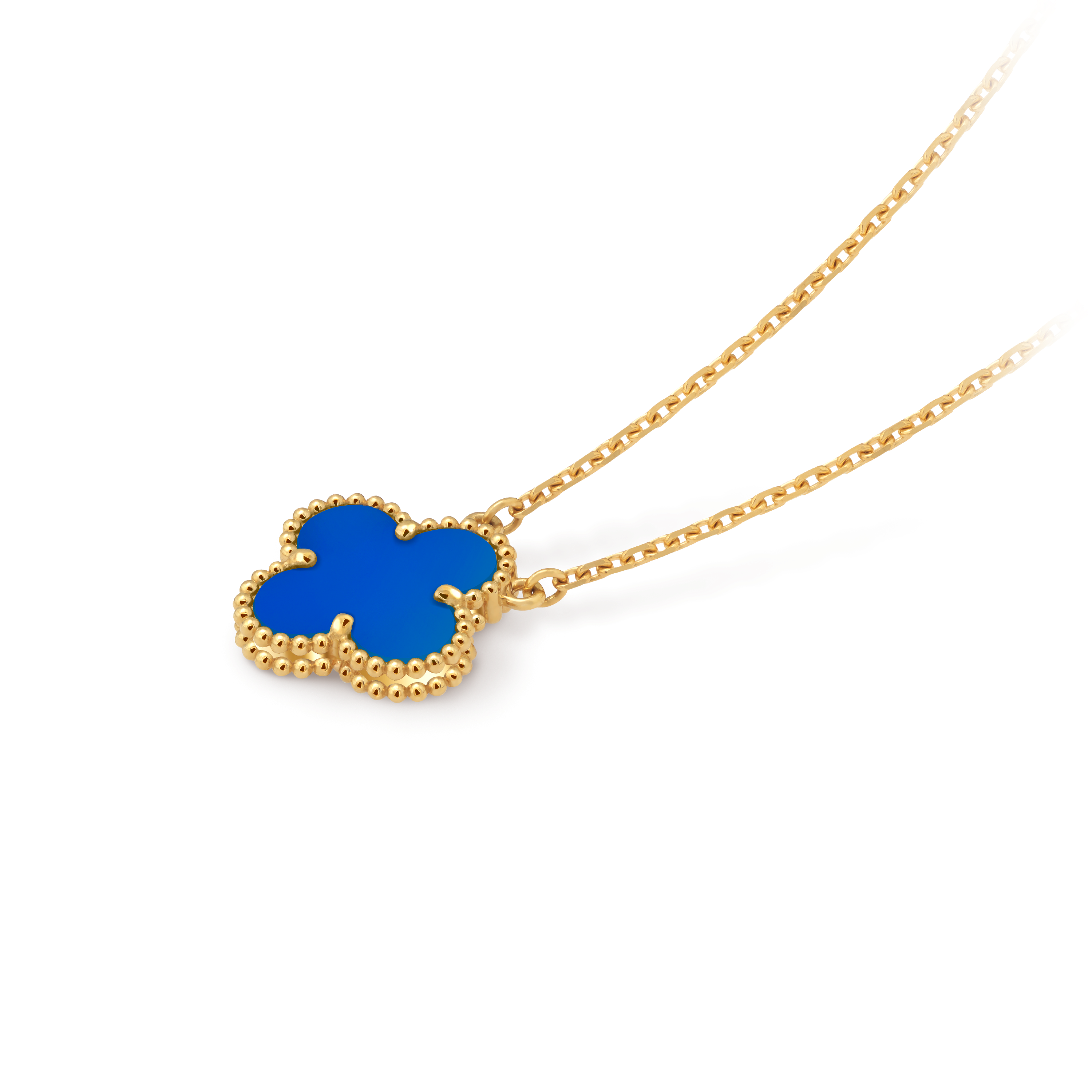 COLLIER PENDENTIF VINATGE ALHAMBRA BLEU CIEL