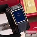 Tank Must Japanese Premium Medium Silver Blue Unisex Watch